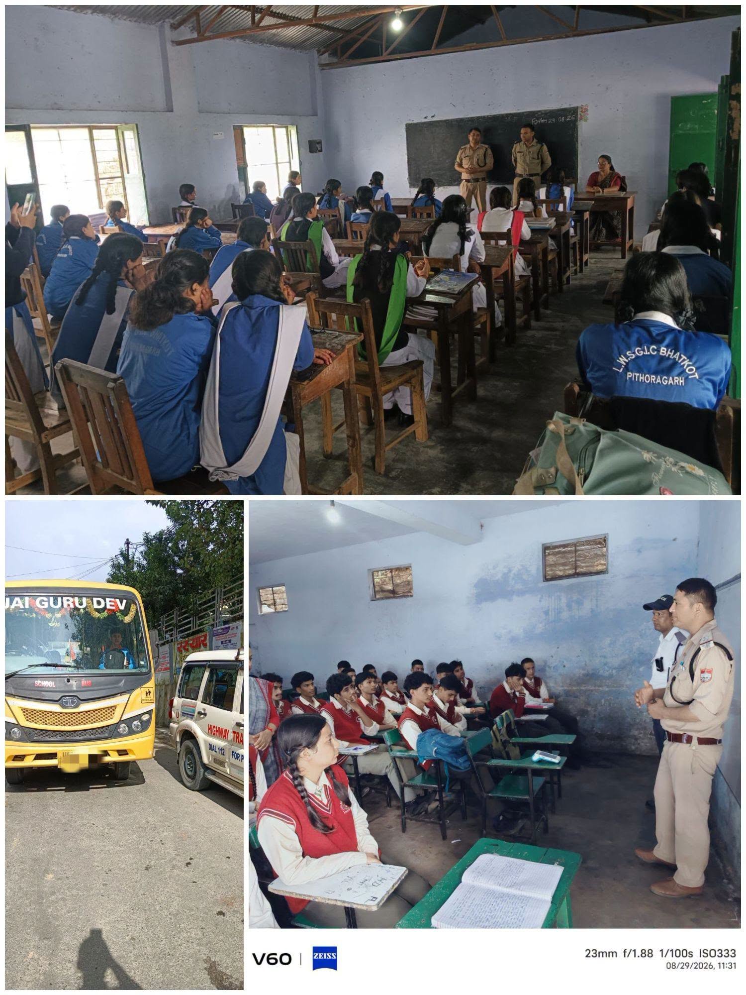 स्कूलों में पहुंची यातायात पुलिस, छात्र-छात्राओं को किया यातायात नियमों के प्रति जागरूक
