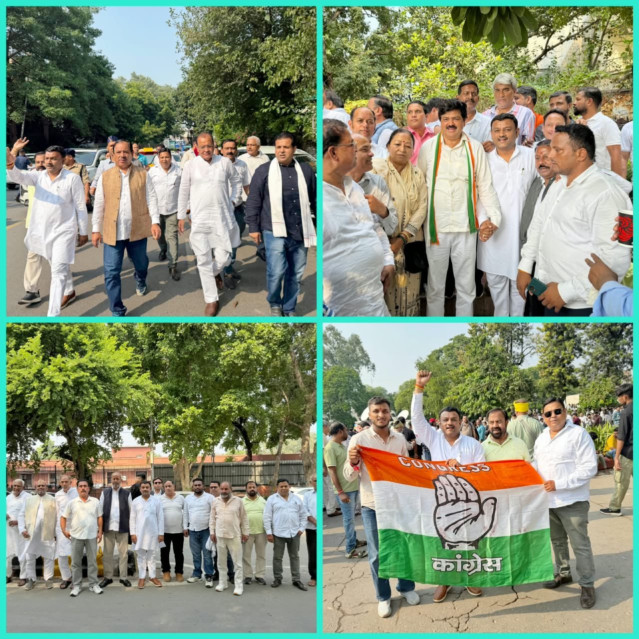 कांग्रेस के दिल्ली चलो अभियान के अंतर्गत महानगर जिलाध्यक्ष के नेतृत्व में पूर्व मेयर सहित कांग्रेसी कार्यकर्ताओं ने किया दिल्ली कूच